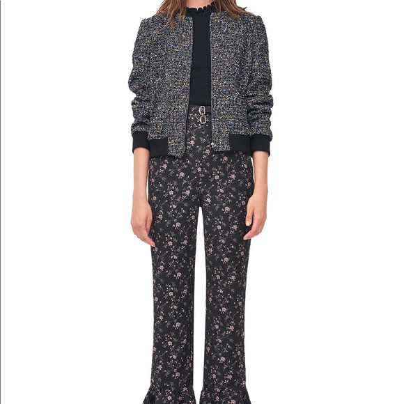 Rebecca Taylor Multi Tweed Bomber Jacket - Picture 2 of 6